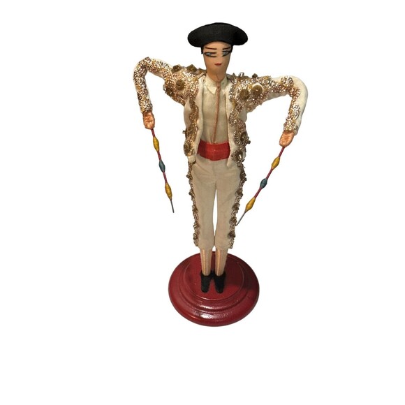 Vintage,  Elegant 7" Spanish Matador in Gold Attire - Picture 3 of 3